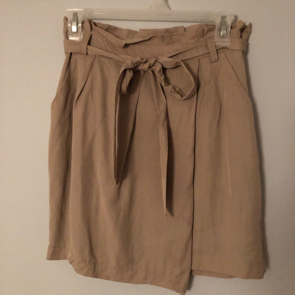 Tan skirt with tie